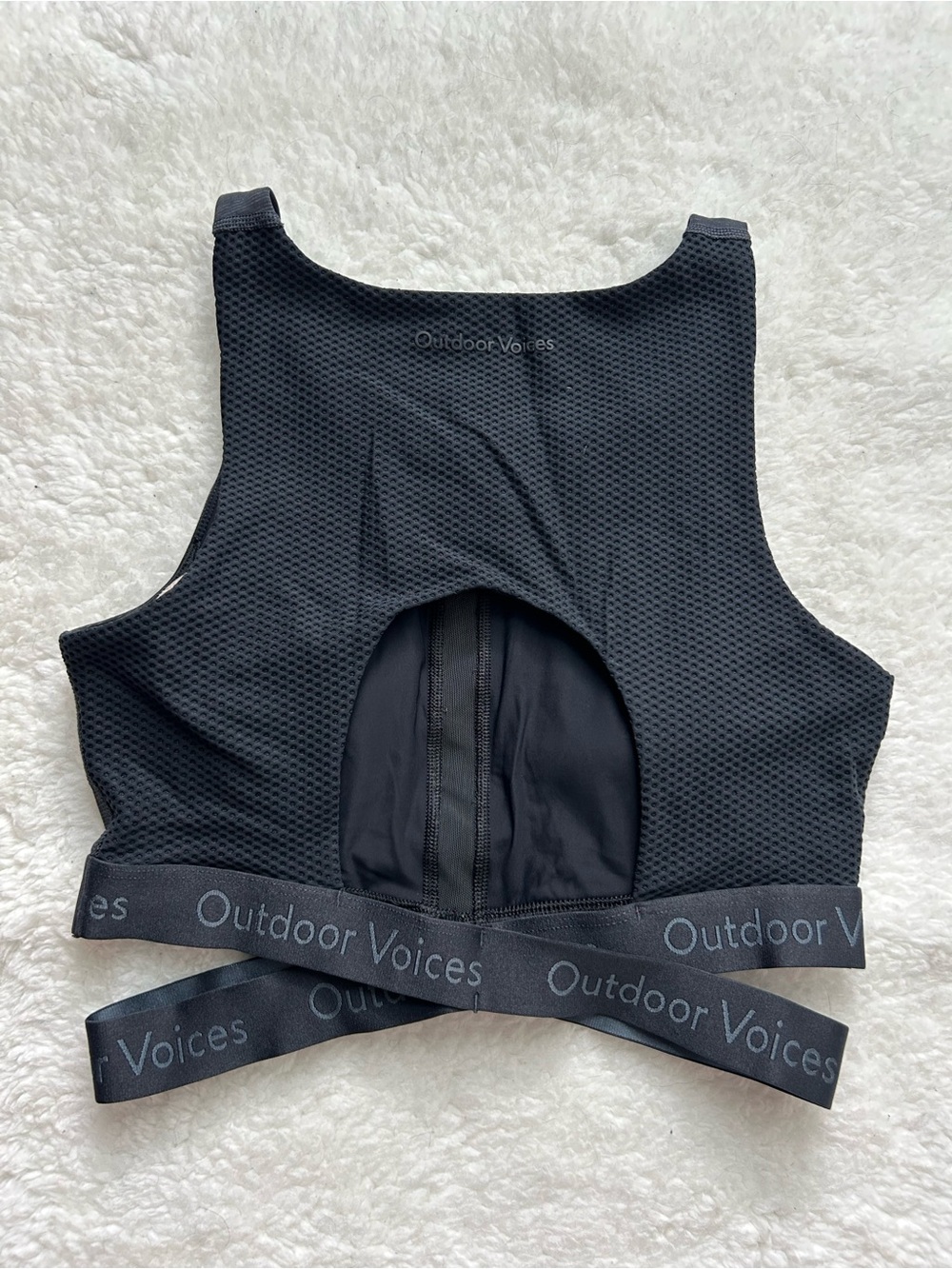 Outdoor Voices Black Logo Crop Tank - Picture 3 of 3